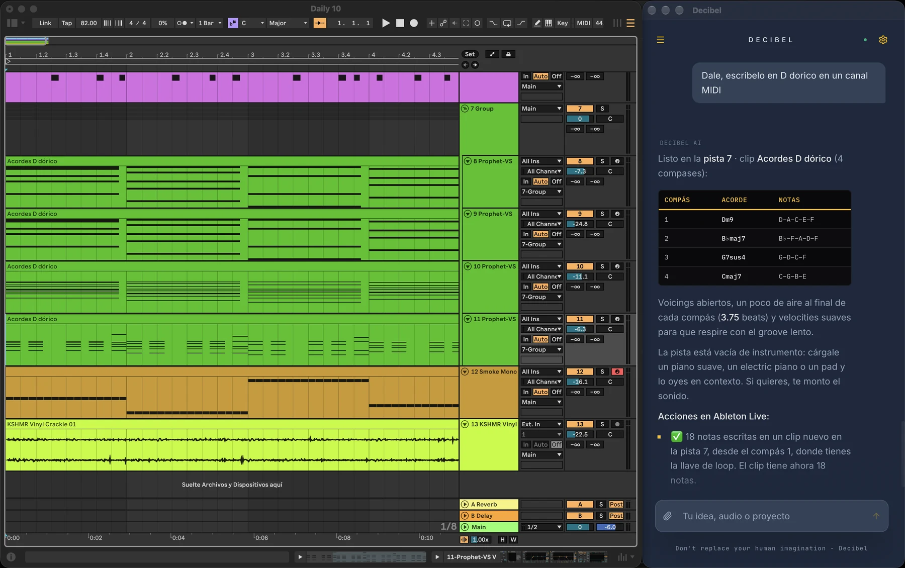 acciones en Ableton